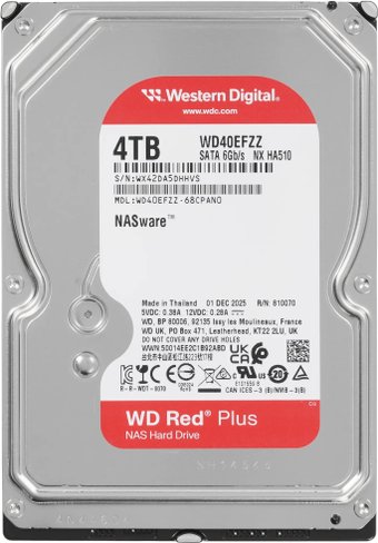 Жесткий диск WD Red Plus 4TB WD40EFZZ