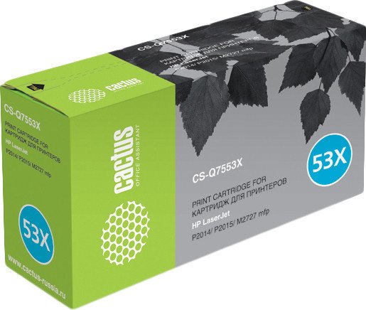Картридж CACTUS CS-Q7553XS (аналог HP 53X (Q7553X)) Картридж CACTUS CS-Q7553XS (аналог HP 53X (Q7553X))