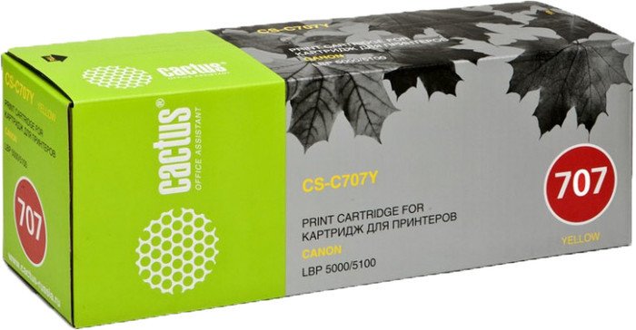Картридж CACTUS CS-C707Y (аналог Canon Cartridge 707 Yellow)