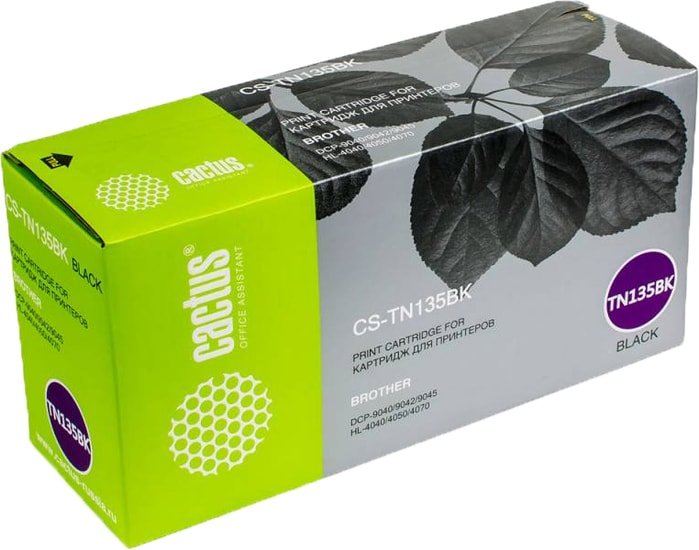 Картридж CACTUS CS-TN135BK (аналог Brother TN-135Bk)
