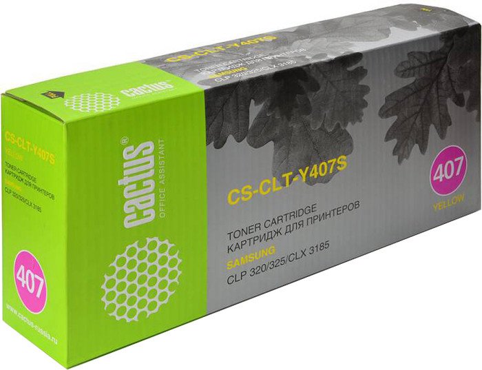 Картридж CACTUS CS-CLT-Y407S (аналог Samsung CLT-Y407S Yellow)