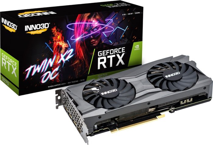 Видеокарта Inno3D GeForce RTX 3070 Twin X2 OC LHR 8GB GDDR6 N30702-08D6X-171032LH