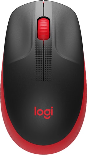 Мышь Logitech M190 (черный/красный)