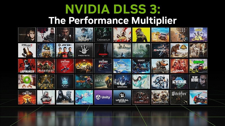 DLSS 3 внедряют в игры в семь раз быстрее, чем DLSS 2. Также суперсемплинг Nvidia намного популярнее AMD FSR