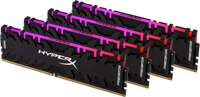 Оперативная память HyperX Predator RGB 4x16GB DDR4 PC4-28800 HX436C17PB3AK4/64