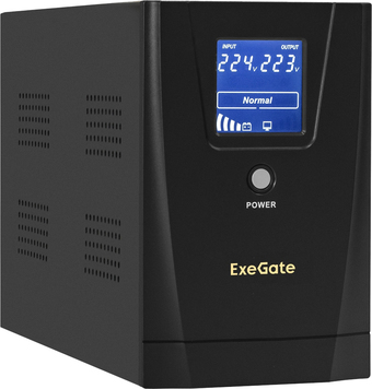 Источник бесперебойного питания ExeGate SpecialPro Smart LLB-2000.LCD.AVR.1SH.2C13.RJ.USB EX292630RUS